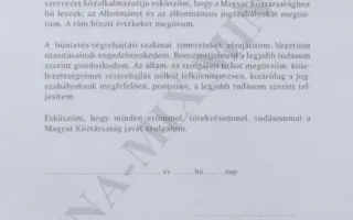 Közalkalmazotti eskü 1
